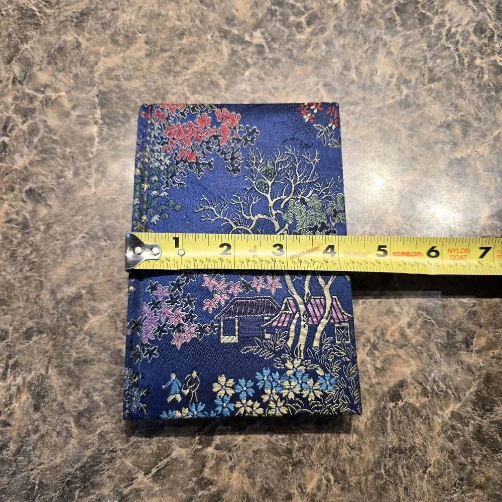Chinoiserie brocade‎ fabric covered journal notebook hardcover diary...